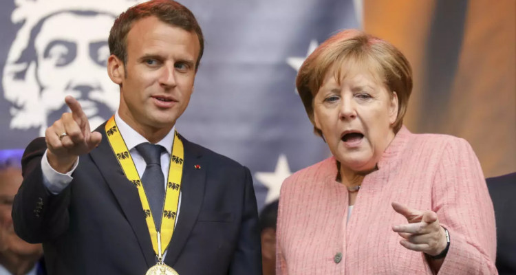 أنجيلا ميركل وإيمانويل ماكرون