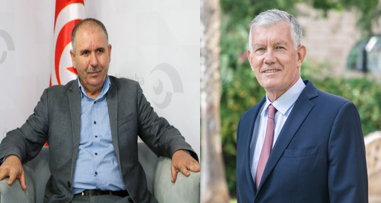 نور الدين الطبوبي يستقبل السفير الفرنسي بتونس 