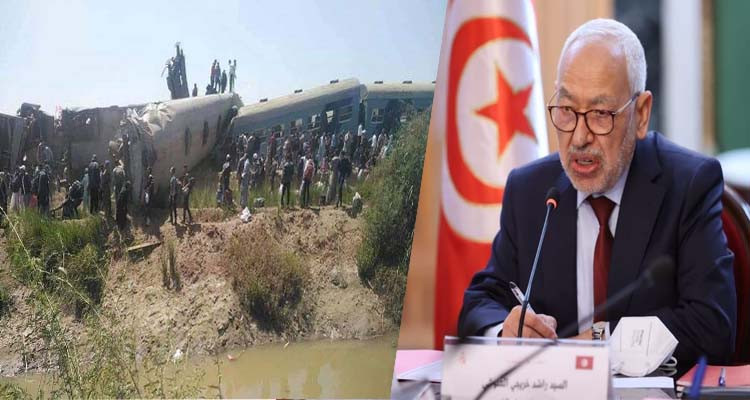 راشد الغنوشي يعزي الشعب المصري في فاجعة قطار سوهاج 