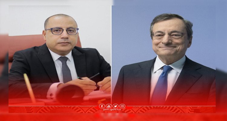 رئيس الحكومة هشام المشيشي يتحادث مع رئيس الوزراء الإيطالي الجديد 