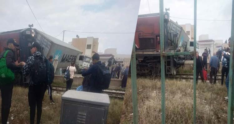 صفاقس ساقية الزيت حادث قطار شاحنة