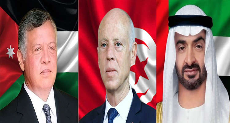 رئيس الدولة يتحادث هاتفيا مع العاهل الأردني وولي عهد أبو ظبي 