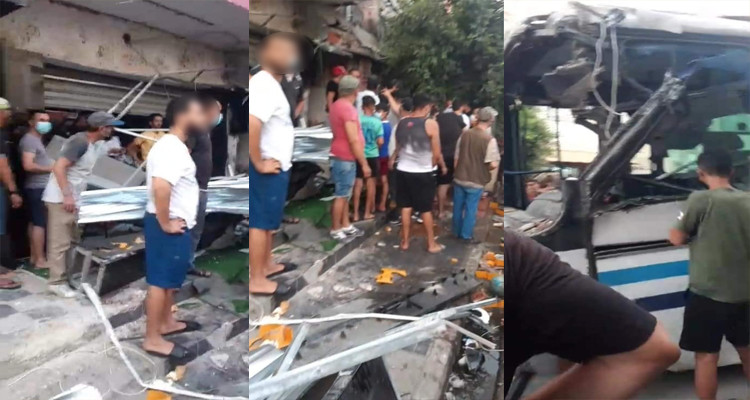 حي التضامن: أربع إصابات جراء اصطدام حافلة بواجهة محل تجاري (تسجيل) 