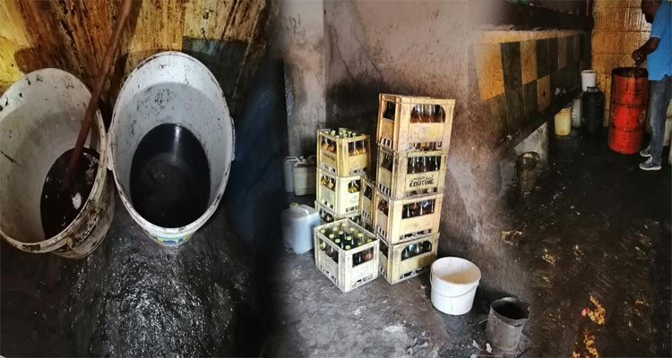 يخلط الزيت النباتي المدعم بالملوخية ويوهم المشترين أنه ''زيت زيتون''
