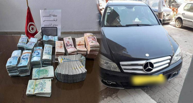 القبض على سائق سيارة فاخرة يخفي داخلها 105 ألف دينار 