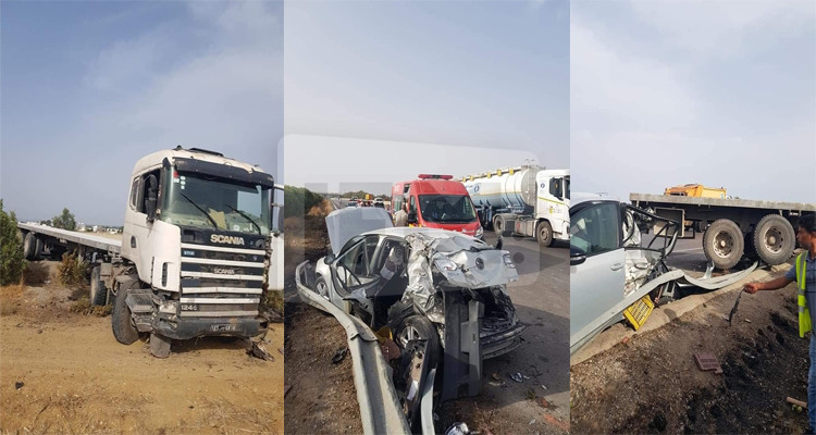 حادث مرور الطريق السريعة تونس الحمامات
