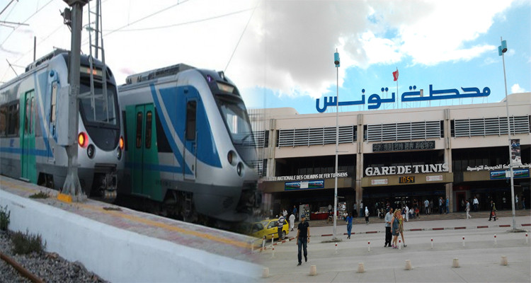 مجهولون يضعون  حاجزا إسمنتيا في طريق قطار الضاحية الجنوبية 