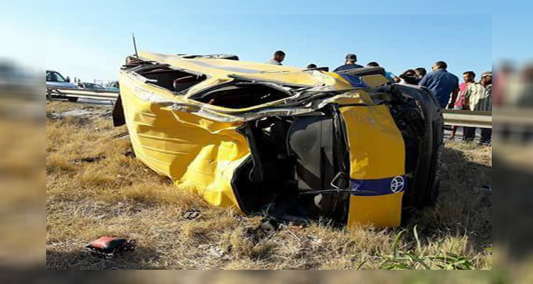 اصطدام تاكسي جماعي بجرار فلاحي يخلّف 11 مصابا 