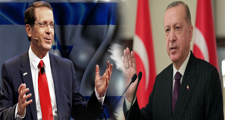 أردوغان يستقبل نظيره الإسرائيلي قبل سفره إلى الامارات 