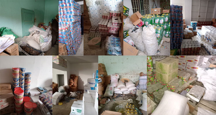 جندوبة: مداهمة 6 مخازن عشوائية وحجز سلع بقيمة تقارب 200 ألف دينار 