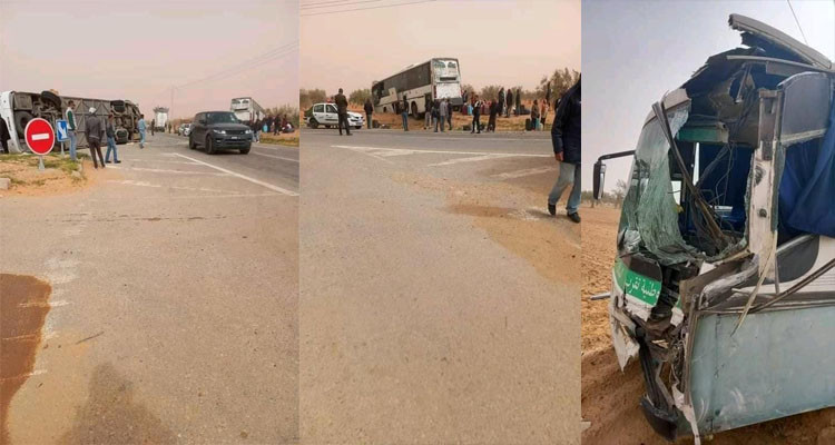 صفاقس: 11 مصابا في أعقاب تصادم حافلتين 