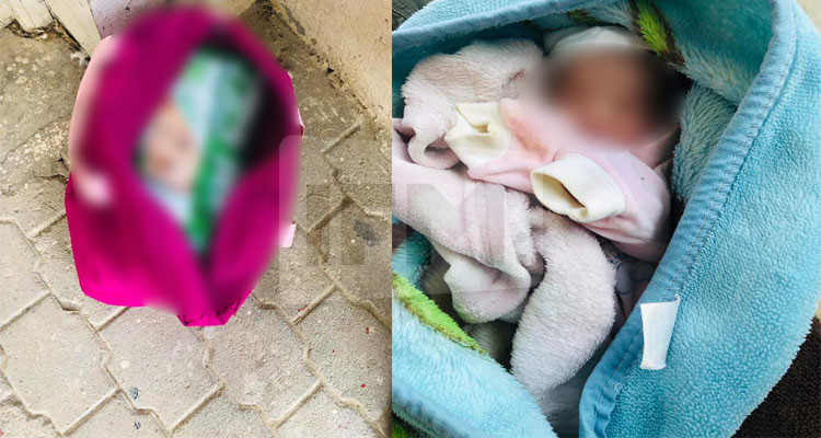 المروج الخامس: امرأة تترك رضيعة قرب مدرج إحدى العمارات وتلوذ بالفرار 