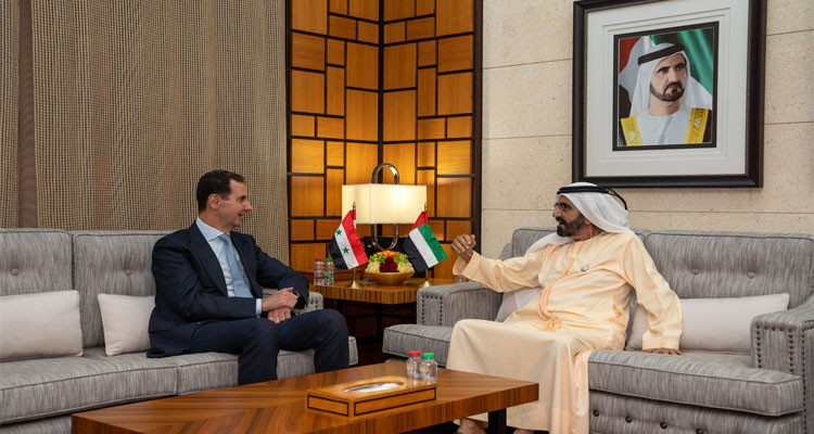 حاكم دبي يخص الرئيس السوري بشار الأسد باستقبال رفيع المستوى 