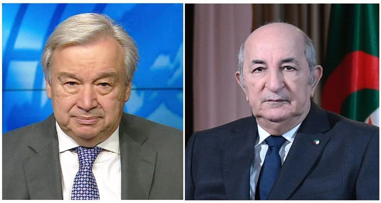 الرئيس الجزائري يحتج على خروقات الاحتلال لدى أمين عام الأمم المتحدة 
