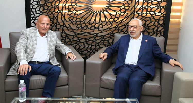 راشد الغنوشي يستقبل رئيس جبهة الخلاص الوطني 