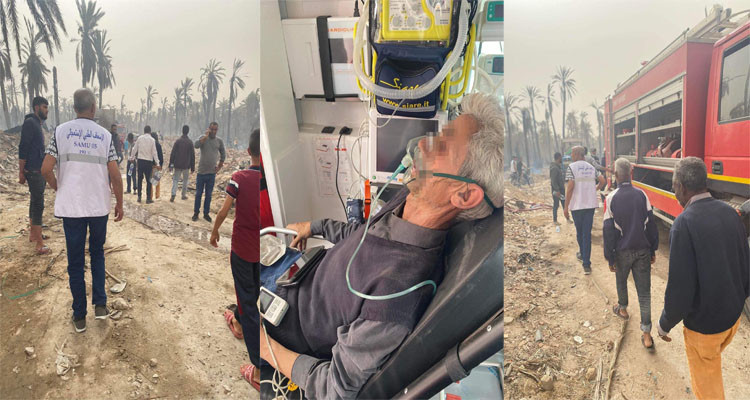 وزارة الصحة تجنيد المؤسسات الاستشفائية للإحاطة بالمتضررين من حرائق الحامة 