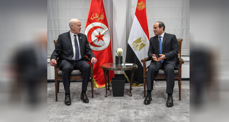 عبد الفتاح السيسي يهنئ الرئيس  قيس سعيّد بحلول عيد الفطر 