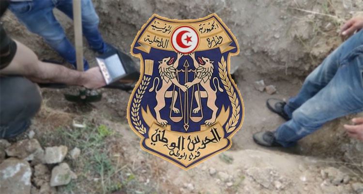 الحرس الوطني يضبط 5 أنفار كانوا بصدد التنقيب عن الكنوز