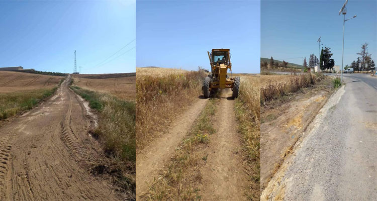 بنزرت: مسح أكثر من نصف حواشي الشبكة الطرقية المرقمة والمسالك الترابية 