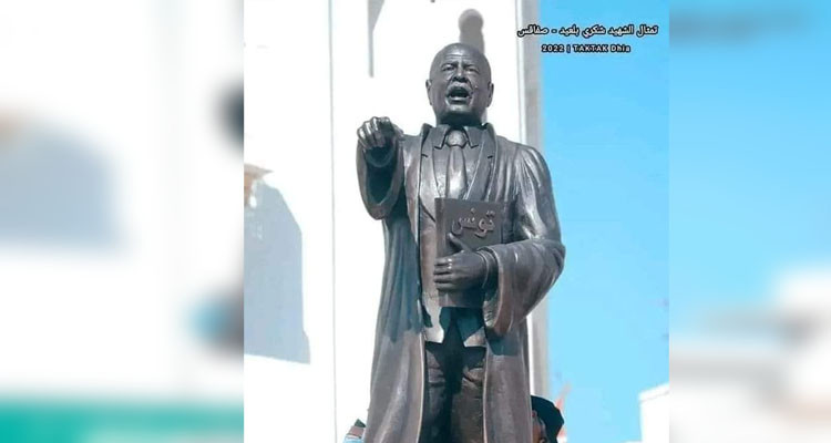 نحات يتطوع لترميم تمثال شكري بلعيد بصفاقس مجانا 