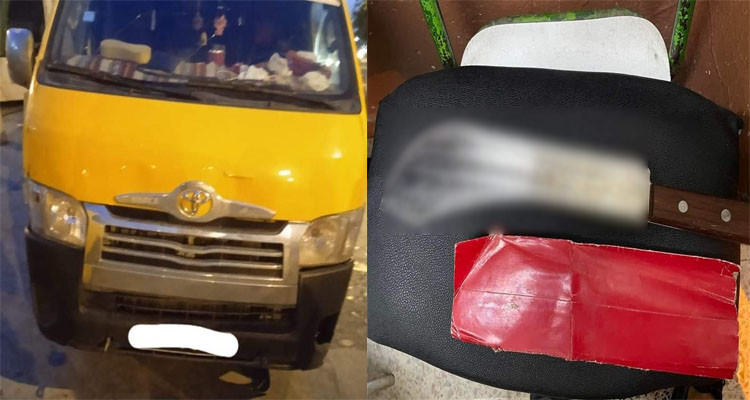ضبط سائق سيارة تاكسي جماعي مخمور بحوزته ساطور 