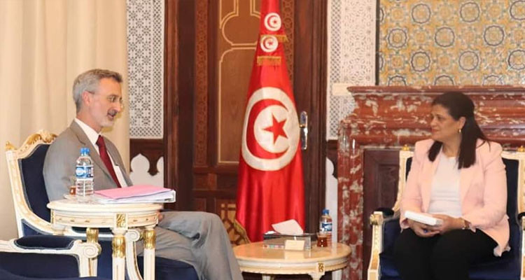 وزيرة المالية تستقبل الخبير الدولي في مجال الجباية باتريك بوتي 