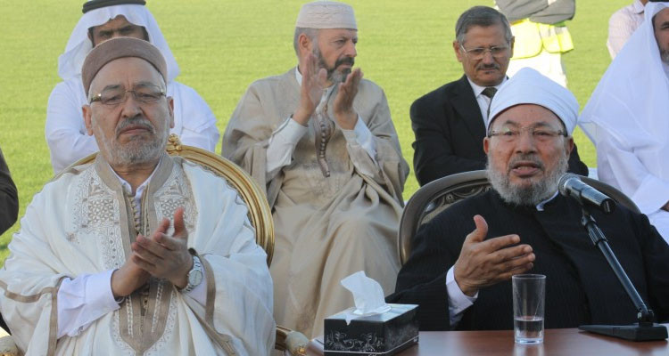 راشد الغنوشي: القرضاوي نذر حياته دفاعا عن قيم الإسلام والوسطية 