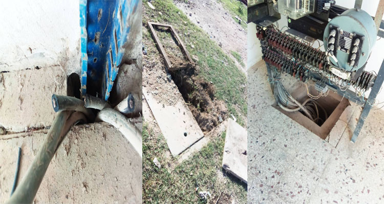 مجهولون يسطون على كوابل نحاسية والبطاريات المشغلة للحواجز الآلية 