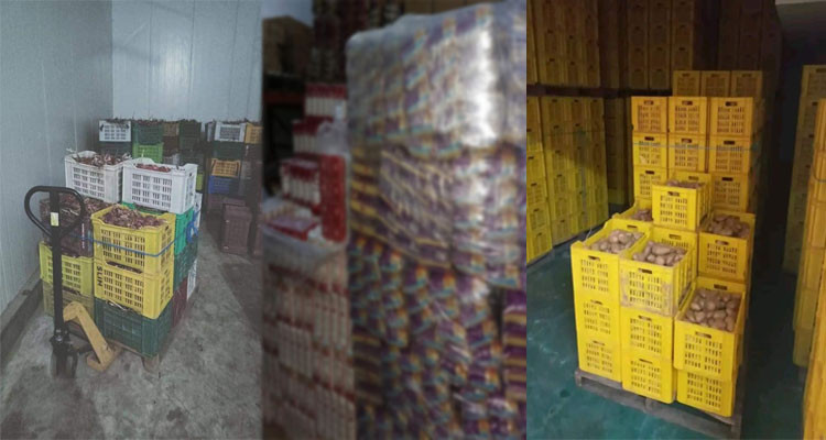 منوبة: حجز مئات الأطنان من المواد الغذائية والبطاطا والبصل المجفف 