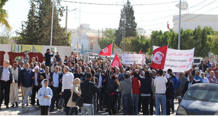 جبهة الخلاص تصف تحركها الاحتجاجي في معتمدية الرقاب بـ''الناجح''  