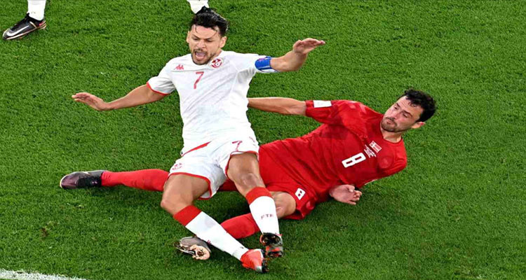 نهاية المونديال القطري للاعب المنتخب الدنماركي ديلايني 