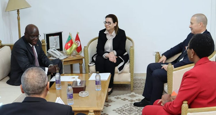 تعزيز التعاون والمبادلات محور لقاء وزيرة التجارة بالسفير الكامروني 