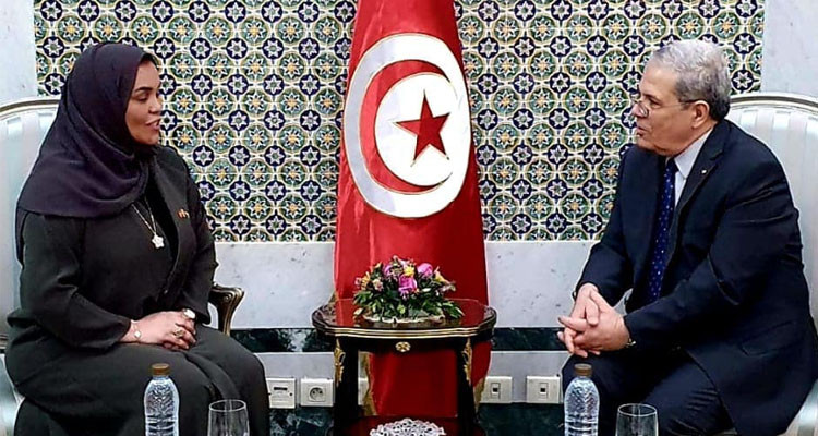 الجرندي يتسلم أوراق اعتماد السفيرة الجديدة لدولة الإمارات العربية المتحدة 