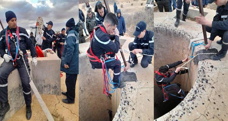 أعوان الحماية المدنية ينتشلون جثة شخص انتحر شنقا داخل جب