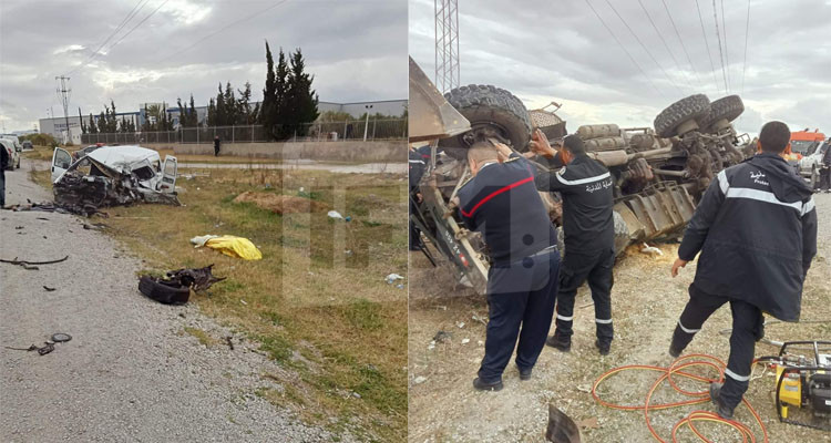 حادث مرور أليم يسفر عن وفاة امرأة وإصابة جنديين 