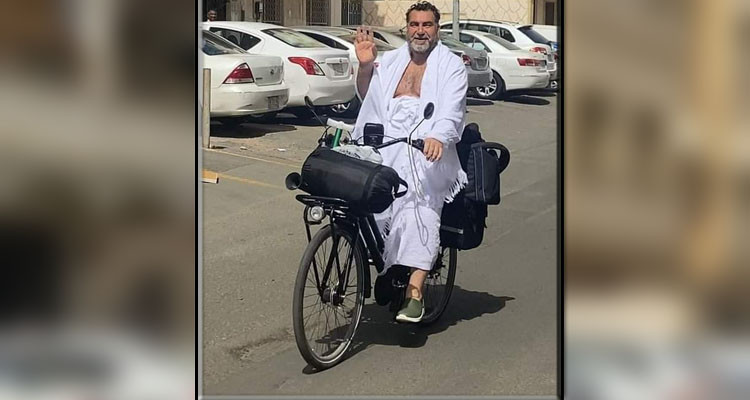 عزم على زيارة البقاع المقدسة بدراجة هوائية فوافته المنية على مشارفها