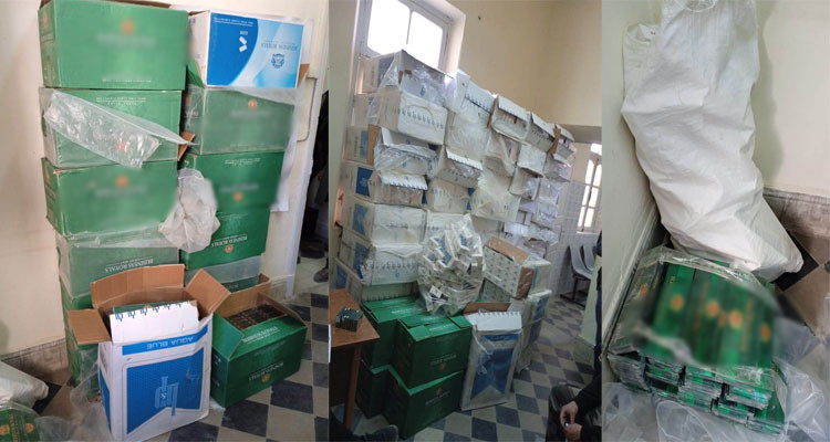 عملية مداهمة تفضي إلى القبض على أربعة مهربين وحجز آلاف علب السجائر 