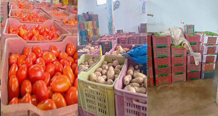 مصادرة أكثر من 6 أطنان من الخضر كانت مخفية داخل مخزن عشوائي 