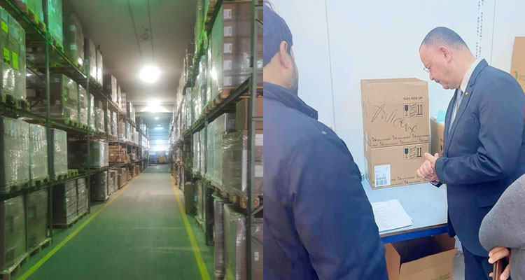 وزير الصحة يعاين سير العمل بمخازن الصيدلية المركزية  