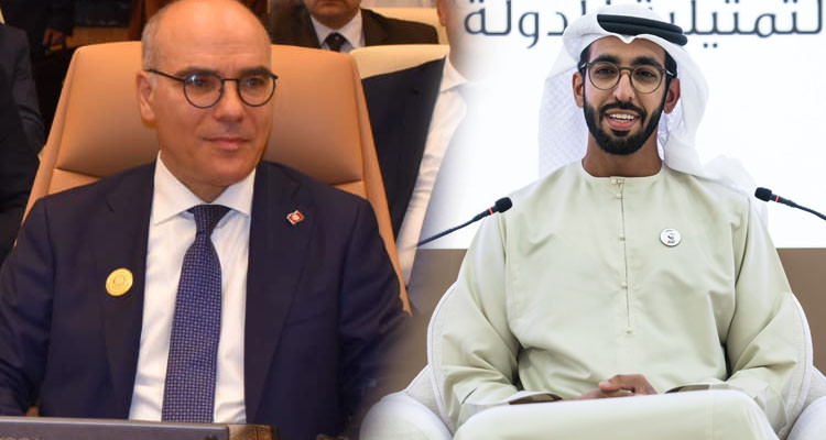 وزير  الخارجية يتباحث فرص التعاون التونسي الاماراتي مع الشيخ شخبوط