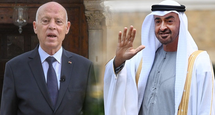 الرئيس سعيّد ونظيره الاماراتي يؤكدان العزم على تطوير العلاقات بين البلدين الشقيق