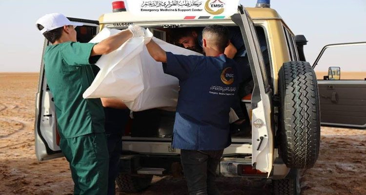 حرس الحدود الليبي يعثر على 6 جثث لمهاجرين أفارقة على الحدود التونسية