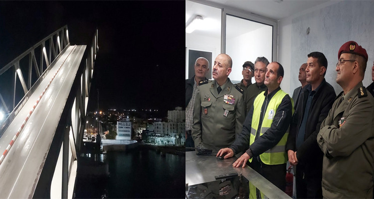 بنزرت: تنفيذ الرفعات التجريبية للجسر المتحرك بنجاح ومغادرة السفن الراسية
