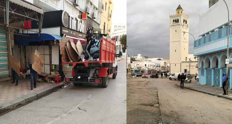 بنزرت: إزالة مائة موقع وخيمة انتصاب فوضوي