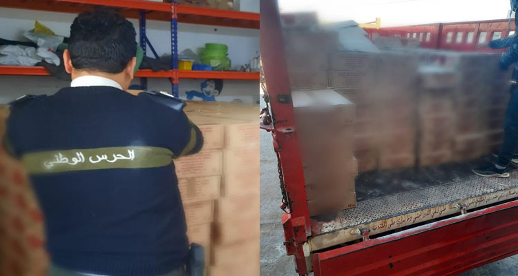 الحرس الوطني يضبط شاحنة محملة بآلاف علب الطماطم الفاسدة
