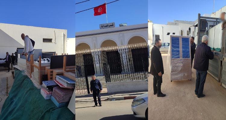 وزارة العدل تجهّز محكمة مدنين بكميات من الأثاث ومعدات العمل