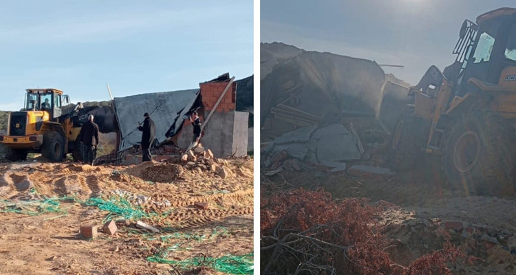 بنزرت:  القيام بهدم وإزالة البناءات العشوائية المقامة على الملك العمومي