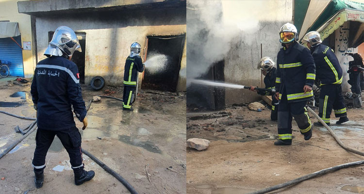 جندوبة: إخماد حريق نشب بأحد محلات المحروقات المهربة
