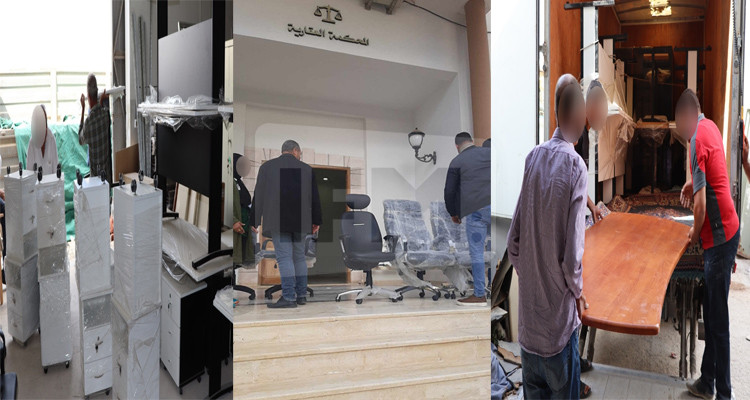 وزارة العدل ترسل كميات من الأثاث الجديد إلى المحكمة الابتدائية بالكاف
