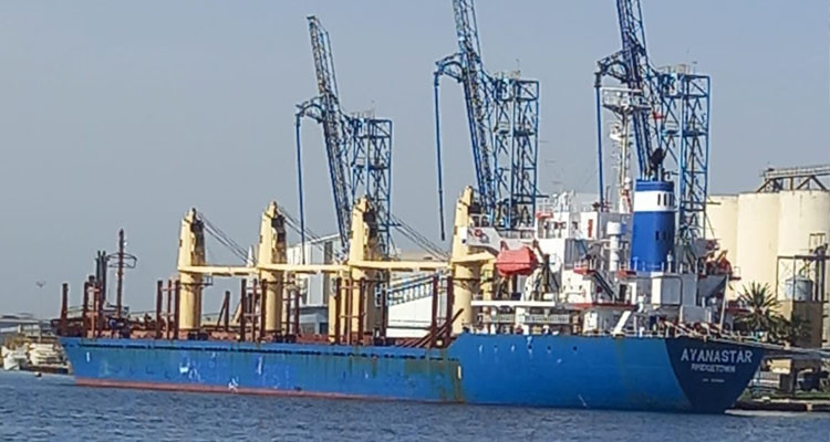 رسو باخرة روسية بميناء بنزرت محملة بـ25 ألف طن من القمح الصلب